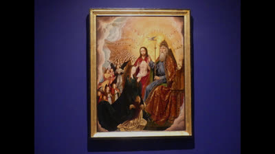 Exaltación de la Virgen María ante la Santísima Trinidad. La obra que se atribuye a Michel Sittow