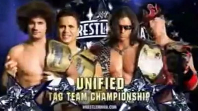 Carlito & Primo vs. The Miz & John Morrison - Tag Team Titles Unification - WrestleMania 25